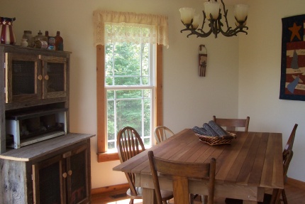 Beautiful dining area in the Hocking Hills